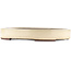 Pot à bonsaï ovale blanc de Yamaaki - 410 x 290 x 60 mm