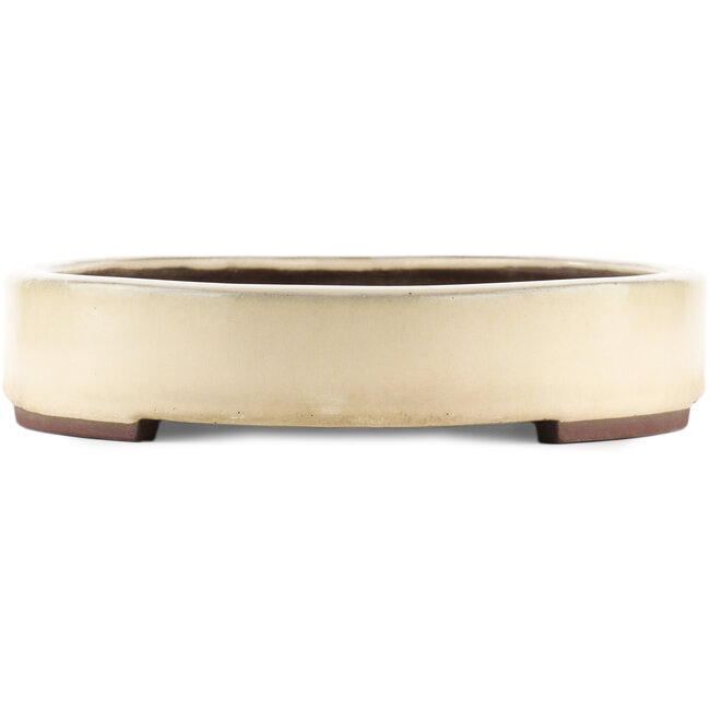 Ovale witte bonsai pot van Yamaaki - 410 x 290 x 60 mm