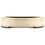 Pot à bonsaï ovale blanc de Yamaaki - 410 x 290 x 60 mm