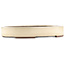 Pot à bonsaï ovale blanc de Yamaaki - 410 x 290 x 60 mm