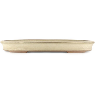 Hekisui - Suishoen Hekisui - Mr Mizukami Shinji Pot à bonsaï ovale beige 470 mm par Hekisui, Tokoname, Japon