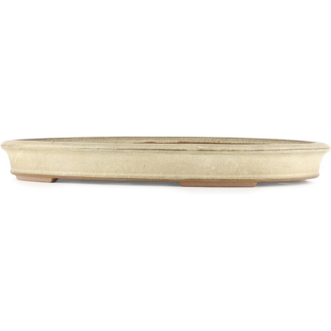 Vaso bonsai ovale beige di Hekisui - 470 x 340 x 50 mm
