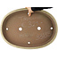 Maceta ovalada beige para bonsái de Hekisui - 470 x 340 x 50 mm