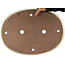 Pot à bonsaï ovale beige de Hekisui - 470 x 340 x 50 mm