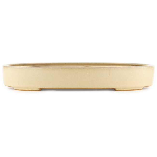 Vaso bonsai ovale beige di Reiho - 345 x 255 x 50 mm