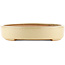 Maceta ovalada beige para bonsái de Reiho - 345 x 255 x 50 mm