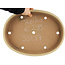 Maceta ovalada beige para bonsái de Reiho - 345 x 255 x 50 mm