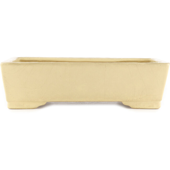 Rechthoekige beige bonsai pot van Shuhou - 375 x 275 x 100 mm