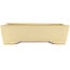 Maceta rectangular beige para bonsái de Shuhou - 375 x 275 x 100 mm