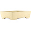 Pot à bonsaï rectangulaire beige de Shuhou - 375 x 275 x 100 mm