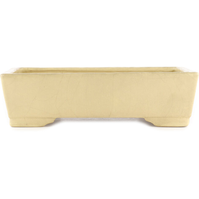 Rechthoekige beige bonsai pot van Shuhou - 375 x 275 x 100 mm