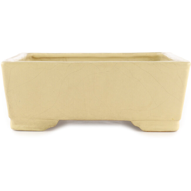 Vaso bonsai rettangolare beige di Shuhou - 375 x 275 x 100 mm