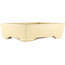 Pot à bonsaï rectangulaire beige de Shuhou - 375 x 275 x 100 mm
