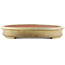 Oval beige  bonsai pot by Reiho - 500 x 360 x 55 mm