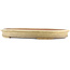 Oval beige  bonsai pot by Reiho - 500 x 360 x 55 mm