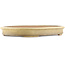 Oval beige  bonsai pot by Reiho - 500 x 360 x 55 mm