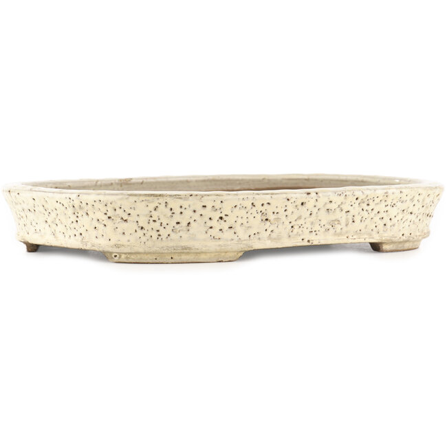 Vaso bonsai ovale beige di Shuhou - 350 x 255 x 45 mm