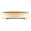 Pot à bonsaï ovale blanc de Yamafusa - 465 x 350 x 60 mm