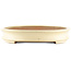 Pot à bonsaï ovale blanc de Yamafusa - 465 x 350 x 60 mm