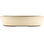 Oval white bonsai pot by Yamaaki - 475 x 400 x 100 mm