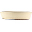 Oval white bonsai pot by Yamaaki - 475 x 400 x 100 mm