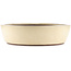 Pot à bonsaï ovale blanc de Yamaaki - 475 x 400 x 100 mm