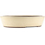 Pot à bonsaï ovale blanc de Yamaaki - 475 x 400 x 100 mm