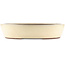 Pot à bonsaï ovale blanc de Yamaaki - 475 x 400 x 100 mm