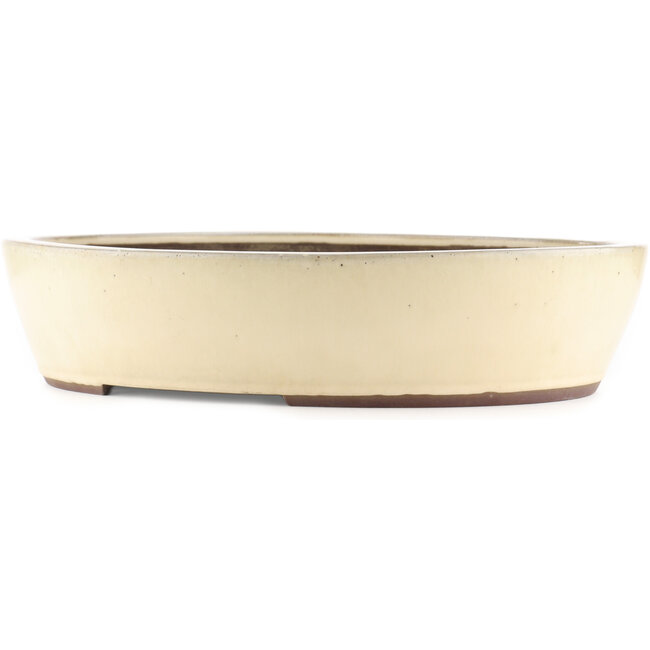 Ovale witte bonsai pot van Yamaaki - 475 x 400 x 100 mm