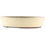 Pot à bonsaï ovale blanc de Yamaaki - 475 x 400 x 100 mm