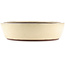 Pot à bonsaï ovale blanc de Yamaaki - 475 x 400 x 100 mm