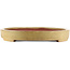 Pot à bonsaï ovale jaune de Kakuzan - 555 x 405 x 55 mm
