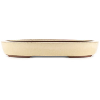  Yamaaki Pot à bonsaï ovale blanc de 370 mm par Yamaaki, Tokoname, Japon