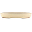 Pot à bonsaï ovale blanc de Yamaaki - 370 x 290 x 55 mm