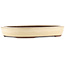 Oval white bonsai pot by Yamaaki - 370 x 290 x 55 mm