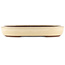 Pot à bonsaï ovale blanc de Yamaaki - 370 x 290 x 55 mm