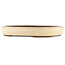 Pot à bonsaï ovale blanc de Yamaaki - 370 x 290 x 55 mm