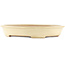 Pot à bonsaï ovale beige de Yamafusa - 340 x 270 x 50 mm