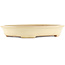 Pot à bonsaï ovale beige de Yamafusa - 340 x 270 x 50 mm