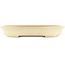 Pot à bonsaï ovale beige de Yamafusa - 340 x 270 x 50 mm