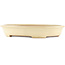 Pot à bonsaï ovale beige de Yamafusa - 340 x 270 x 50 mm