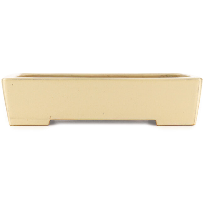 Rechthoekige beige bonsai pot van Reiho - 345 x 245 x 80 mm