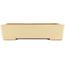 Pot à bonsaï rectangulaire beige de Reiho - 345 x 245 x 80 mm