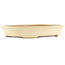 Pot à bonsaï ovale beige de Yamafusa - 340 x 270 x 50 mm