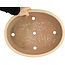Pot à bonsaï ovale beige de Yamafusa - 340 x 270 x 50 mm
