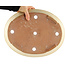 Pot à bonsaï ovale beige de Yamafusa - 340 x 270 x 50 mm