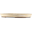 Pot à bonsaï ovale blanc cassé de Yamaaki - 555 x 405 x 50 mm