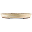 Pot à bonsaï ovale blanc cassé de Yamaaki - 555 x 405 x 50 mm