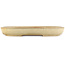 Maceta ovalada beige para bonsái de Yamafusa - 460 x 325 x 55 mm