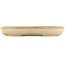 Oval beige  bonsai pot by Yamafusa - 460 x 325 x 55 mm